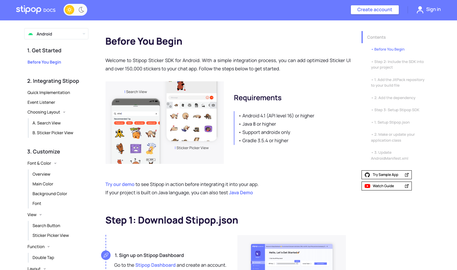 Stipop Documentation Website